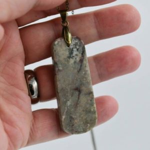 Shop Petrified Wood Necklaces! Petrified Wood Jasper Stone Pendant Necklace, Fossil Stone, 26" or shorter, Bronze bale, Chain and clasp, nontarnishing, Artisan Jewelry | Natural genuine Petrified Wood necklaces. Buy crystal jewelry, handmade handcrafted artisan jewelry for women.  Unique handmade gift ideas. #jewelry #beadednecklaces #beadedjewelry #gift #shopping #handmadejewelry #fashion #style #product #necklaces #affiliate #ad