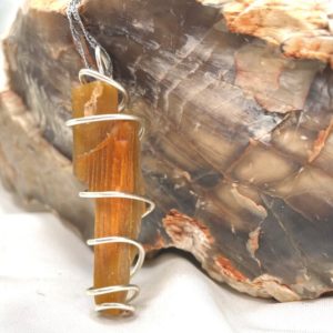 Shop Petrified Wood Pendants! Petrified Wood Pendant Healing Crystal Stone Reiki Crystal Gaia Agate Wood Rough Stone Sterling Silver Wire Wrap Handmade Ethically Sourced | Natural genuine Petrified Wood pendants. Buy crystal jewelry, handmade handcrafted artisan jewelry for women.  Unique handmade gift ideas. #jewelry #beadedpendants #beadedjewelry #gift #shopping #handmadejewelry #fashion #style #product #pendants #affiliate #ad