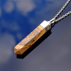 Shop Picture Jasper Jewelry! Picture Jasper Crystal Hexa Point Pendant Natural Gemstone Necklace Chakra Reiki Healing Stone | Natural genuine Picture Jasper jewelry. Buy crystal jewelry, handmade handcrafted artisan jewelry for women.  Unique handmade gift ideas. #jewelry #beadedjewelry #beadedjewelry #gift #shopping #handmadejewelry #fashion #style #product #jewelry #affiliate #ad