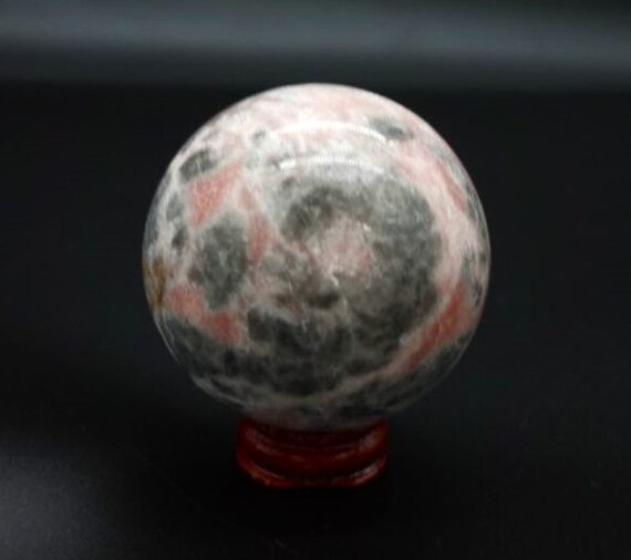 Pink Aragonite Sphere - 62mm - Brings Peace And Calm Into Our Relationships