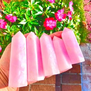 Pink Aragonite Towers | Aragonite | Crystal Towers | Crystal Points | Crystal Wands | Natural genuine stones & crystals in various shapes & sizes. Buy raw cut, tumbled, or polished gemstones for making jewelry or crystal healing energy vibration raising reiki stones. #crystals #gemstones #crystalhealing #crystalsandgemstones #energyhealing #affiliate #ad
