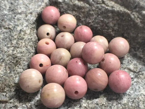 Pink Rhodonite (rhodochrosite) Beads, Wholesale Gemstone Beads, Round Natural Stone Jewelry Beads, 4mm 6mm 8mm 10mm 12mm 5-200pcs