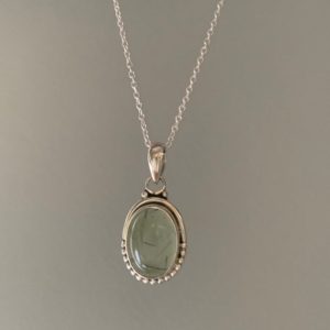 Shop Prehnite Necklaces! Prehnite  necklace, Delicate necklace, Boho necklace, prehnite oval necklace, Sterling silver prehnite necklace, healing stone, gift for her | Natural genuine Prehnite necklaces. Buy crystal jewelry, handmade handcrafted artisan jewelry for women.  Unique handmade gift ideas. #jewelry #beadednecklaces #beadedjewelry #gift #shopping #handmadejewelry #fashion #style #product #necklaces #affiliate #ad