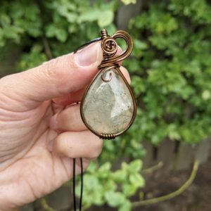 Shop Prehnite Jewelry! Spring Jewelry, Prehnite Necklace, Green Teardrop Necklace, Womens Wire Wrap Stone Pendant, Valentines day gift, Jewelry Gift for Wife | Natural genuine Prehnite jewelry. Buy crystal jewelry, handmade handcrafted artisan jewelry for women.  Unique handmade gift ideas. #jewelry #beadedjewelry #beadedjewelry #gift #shopping #handmadejewelry #fashion #style #product #jewelry #affiliate #ad