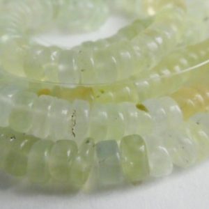 Shop Prehnite Rondelle Beads! Prehnite rondelle beads- 6x3mm- 6in strand- rutile beads-prehnite shaded smooth beads. jewelry beads- translucent green beads-craft beads | Natural genuine rondelle Prehnite beads for beading and jewelry making.  #jewelry #beads #beadedjewelry #diyjewelry #jewelrymaking #beadstore #beading #affiliate #ad