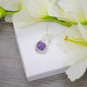 Shop Charoite Necklaces! Purple Charoite Necklace; Celtic Pendant Necklace; Silver Knot Work * Purple Charoite Pendant * Russian Charoite | Natural genuine Charoite necklaces. Buy crystal jewelry, handmade handcrafted artisan jewelry for women.  Unique handmade gift ideas. #jewelry #beadednecklaces #beadedjewelry #gift #shopping #handmadejewelry #fashion #style #product #necklaces #affiliate #ad