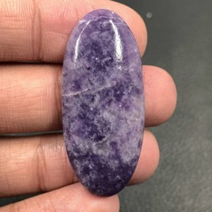 Shop Lepidolite Cabochons! Purple Lepidolite Cabochon…Oval Cabochon…42x19x6 mm… 43 CtsA#J1689 | Natural genuine stones & crystals in various shapes & sizes. Buy raw cut, tumbled, or polished gemstones for making jewelry or crystal healing energy vibration raising reiki stones. #crystals #gemstones #crystalhealing #crystalsandgemstones #energyhealing #affiliate #ad