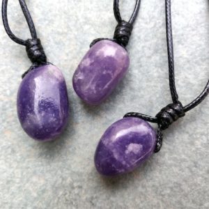 Shop Lepidolite Necklaces! Purple Lepidolite Necklace for Women and Men, Healing Crystal Pendant, Anxiety Relief & Stress Relief Gift, Natural Gemstone Jewelry | Natural genuine Lepidolite necklaces. Buy crystal jewelry, handmade handcrafted artisan jewelry for women.  Unique handmade gift ideas. #jewelry #beadednecklaces #beadedjewelry #gift #shopping #handmadejewelry #fashion #style #product #necklaces #affiliate #ad