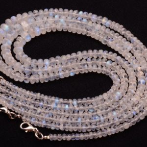 Shop Rainbow Moonstone Necklaces! rainbow moonstone necklace, 4 to 8 mm size blue fire beads, 17.5 inch length | Natural genuine Rainbow Moonstone necklaces. Buy crystal jewelry, handmade handcrafted artisan jewelry for women.  Unique handmade gift ideas. #jewelry #beadednecklaces #beadedjewelry #gift #shopping #handmadejewelry #fashion #style #product #necklaces #affiliate #ad