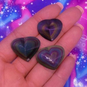 Rainbow Obsidian Heart | Natural genuine stones & crystals in various shapes & sizes. Buy raw cut, tumbled, or polished gemstones for making jewelry or crystal healing energy vibration raising reiki stones. #crystals #gemstones #crystalhealing #crystalsandgemstones #energyhealing #affiliate #ad