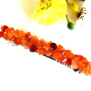Shop Gemstone Hair Clips, Pins & Crystal Combs! Raw Carnelian Barrette Red Gemstone Cut Rough Crystal Stone Hair Bun Maker Holder Pin Clip Barettes Hair Jewelry Barretts Accessories Clip | Natural genuine Gemstone jewelry. Buy crystal jewelry, handmade handcrafted artisan jewelry for women.  Unique handmade gift ideas. #jewelry #beadedjewelry #beadedjewelry #gift #shopping #handmadejewelry #fashion #style #product #jewelry #affiliate #ad