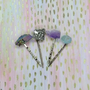 Shop Gemstone Hair Clips, Pins & Crystal Combs! Raw Crystal Hair Clips Pastel Quartz Bobby Pins | Natural genuine Gemstone jewelry. Buy crystal jewelry, handmade handcrafted artisan jewelry for women.  Unique handmade gift ideas. #jewelry #beadedjewelry #beadedjewelry #gift #shopping #handmadejewelry #fashion #style #product #jewelry #affiliate #ad