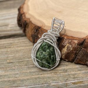 Shop Diopside Pendants! Raw diopside wire wrap pendant, wire wrapped diopside, diopside necklace, diopside pendant, diopside jewelry, raw crystal jewelry, wire wrap | Natural genuine Diopside pendants. Buy crystal jewelry, handmade handcrafted artisan jewelry for women.  Unique handmade gift ideas. #jewelry #beadedpendants #beadedjewelry #gift #shopping #handmadejewelry #fashion #style #product #pendants #affiliate #ad