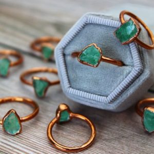 Shop Fluorite Rings! Raw Fluorite Rings // Electroformed Crystal Jewelry // Rogerly Fluorite Crystals // Handcrafted Copper Gemstone Ring | Natural genuine Fluorite rings, simple unique handcrafted gemstone rings. #rings #jewelry #shopping #gift #handmade #fashion #style #affiliate #ad