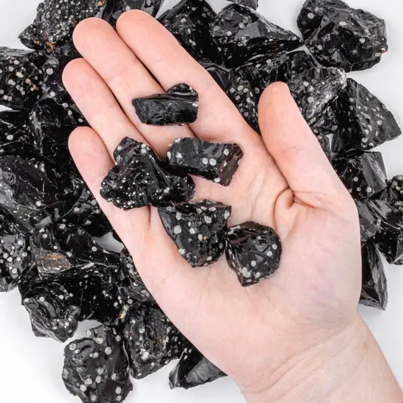 Raw Snowflake Obsidian, Rough Gemstone, Wire Wrapping Crystals For Jewelry Making, Rock Lover Gift, Stones For Crafting, Single Stone, Soap