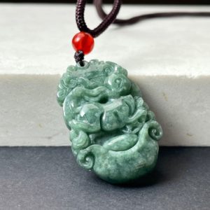 Real Green Jade Rabbit Necklace, Chinese Zodiac Year of Hare Bunny Charm, Personalized Engraved Named Pendant, Type A Jadeite Gift Men Women | Natural genuine Array jewelry. Buy crystal jewelry, handmade handcrafted artisan jewelry for women.  Unique handmade gift ideas. #jewelry #beadedjewelry #beadedjewelry #gift #shopping #handmadejewelry #fashion #style #product #jewelry #affiliate #ad