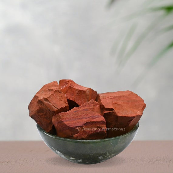 Red Jasper Raw Gemstones Crystals And Stones, Natural Wholesale Rough Raw Crystals For Diy Tumbling Healing Meditation (free Velvet Pouch)
