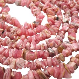 Shop Rhodochrosite Chip & Nugget Beads! Rhodochrosite Beads, Rhodocrosite Beads, Rhodocrosite Chips, SKU 5107A | Natural genuine chip Rhodochrosite beads for beading and jewelry making.  #jewelry #beads #beadedjewelry #diyjewelry #jewelrymaking #beadstore #beading #affiliate #ad