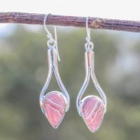 Rhodochrosite Earring Natural Gemstone 925 Solid Sterling Silver Handmade Designer Jewelry | Natural genuine Gemstone jewelry. Buy crystal jewelry, handmade handcrafted artisan jewelry for women.  Unique handmade gift ideas. #jewelry #beadedjewelry #beadedjewelry #gift #shopping #handmadejewelry #fashion #style #product #jewelry #affiliate #ad