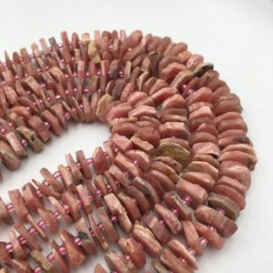 Shop Rhodochrosite Rondelle Beads! Rhodochrosite Faceted Rondelle Beads 5x12mm 15.5" Strand | Natural genuine rondelle Rhodochrosite beads for beading and jewelry making.  #jewelry #beads #beadedjewelry #diyjewelry #jewelrymaking #beadstore #beading #affiliate #ad