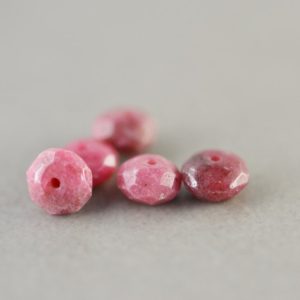 Shop Rhodochrosite Bead Shapes! Rhodochrosite Rondelle Beads, 5mm Plum Stone Beads, Smooth Beads, Five | Natural genuine other-shape Rhodochrosite beads for beading and jewelry making.  #jewelry #beads #beadedjewelry #diyjewelry #jewelrymaking #beadstore #beading #affiliate #ad