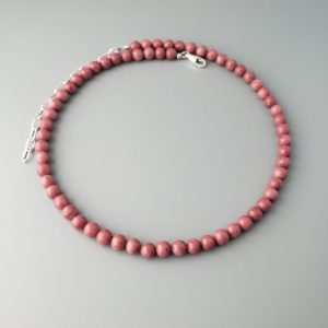 Shop Rhodonite Necklaces! Rhodonite Necklace 6mm | Natural genuine Rhodonite necklaces. Buy crystal jewelry, handmade handcrafted artisan jewelry for women.  Unique handmade gift ideas. #jewelry #beadednecklaces #beadedjewelry #gift #shopping #handmadejewelry #fashion #style #product #necklaces #affiliate #ad