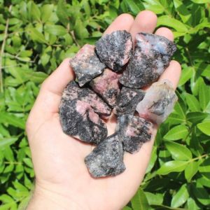 Rhodonite Rough Natural Stones: Choose How Many Pieces (Premium Quality 'A' Grade) | Natural genuine stones & crystals in various shapes & sizes. Buy raw cut, tumbled, or polished gemstones for making jewelry or crystal healing energy vibration raising reiki stones. #crystals #gemstones #crystalhealing #crystalsandgemstones #energyhealing #affiliate #ad