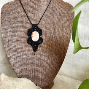 Shop Scolecite Jewelry! Scolecite Amulet/ Scolecite Necklace/ Macrame Jewelry/ Healing Crystals/ Gemstones/ Adjustable/ Handmade | Natural genuine Scolecite jewelry. Buy crystal jewelry, handmade handcrafted artisan jewelry for women.  Unique handmade gift ideas. #jewelry #beadedjewelry #beadedjewelry #gift #shopping #handmadejewelry #fashion #style #product #jewelry #affiliate #ad