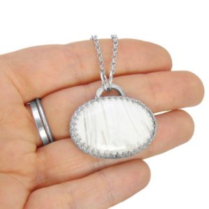 Shop Scolecite Necklaces! Scolecite Necklace in Sterling Silver – White Scolecite Jewelry – Pendant with Chain | Natural genuine Scolecite necklaces. Buy crystal jewelry, handmade handcrafted artisan jewelry for women.  Unique handmade gift ideas. #jewelry #beadednecklaces #beadedjewelry #gift #shopping #handmadejewelry #fashion #style #product #necklaces #affiliate #ad