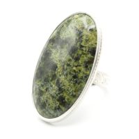 Serpentine Sterling Silver 925 Ring, Large Oval Ring, Green Gemstone Ring, Natural Stone Ring, Along The Finger Ring, Women Gift Ring | Natural genuine Gemstone jewelry. Buy crystal jewelry, handmade handcrafted artisan jewelry for women.  Unique handmade gift ideas. #jewelry #beadedjewelry #beadedjewelry #gift #shopping #handmadejewelry #fashion #style #product #jewelry #affiliate #ad