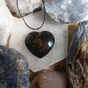 Shop Shungite Necklaces! shungite necklace heart orgone pendant Crystal healing resin natural stone | Natural genuine Shungite necklaces. Buy crystal jewelry, handmade handcrafted artisan jewelry for women.  Unique handmade gift ideas. #jewelry #beadednecklaces #beadedjewelry #gift #shopping #handmadejewelry #fashion #style #product #necklaces #affiliate #ad