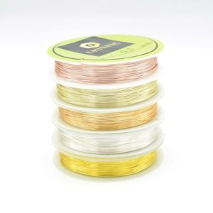 Shop Stringing Material for Jewelry Making! Silver / Gold / Rose Gold Plated Non Tarnish Beading Wire 0.3mm, 0.4mm, 0.5mm, 0.6mm, 0.8mm, 1mm For Jewellery Making | Shop jewelry making and beading supplies, tools & findings for DIY jewelry making and crafts. #jewelrymaking #diyjewelry #jewelrycrafts #jewelrysupplies #beading #affiliate #ad