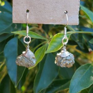 Shop Pyrite Earrings! Silver Pyrite Earrings. Raw Pyrite Earrings, raw crystal earrings | Natural genuine Pyrite earrings. Buy crystal jewelry, handmade handcrafted artisan jewelry for women.  Unique handmade gift ideas. #jewelry #beadedearrings #beadedjewelry #gift #shopping #handmadejewelry #fashion #style #product #earrings #affiliate #ad