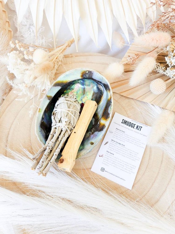 Smudge Kit / Smudging Tools / Abalone Shell / Sage /palo Santo / Smudge Set Or Sold Separately