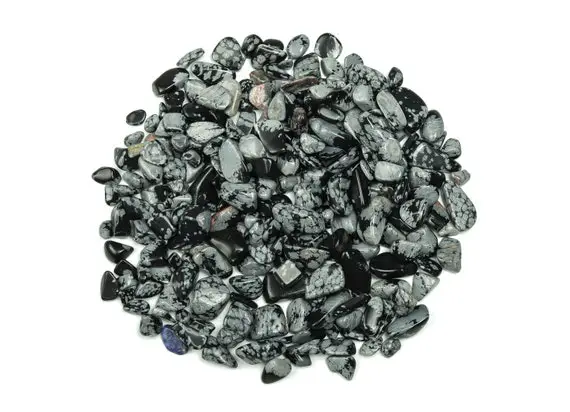 Snowflake Obsidian Chips - Crystal Chips – Small Snow Flake Obsidian Chips - 7-15mm - Cp1108