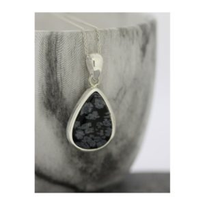 Shop Snowflake Obsidian Pendants! Snowflake Obsidian Pendant / Teardrop Pendant/ Sterling Silver Trace / Black and Grey Stone / Lava Stone / Natural Stone / Monochrome / snow | Natural genuine Snowflake Obsidian pendants. Buy crystal jewelry, handmade handcrafted artisan jewelry for women.  Unique handmade gift ideas. #jewelry #beadedpendants #beadedjewelry #gift #shopping #handmadejewelry #fashion #style #product #pendants #affiliate #ad