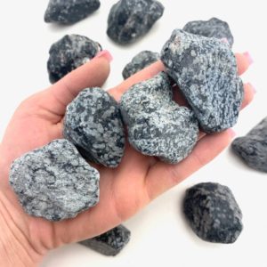 Snowflake Obsidian Raw Stone, Rough Snowflake Obsidian, Raw Snowflake Obsidian | Natural genuine stones & crystals in various shapes & sizes. Buy raw cut, tumbled, or polished gemstones for making jewelry or crystal healing energy vibration raising reiki stones. #crystals #gemstones #crystalhealing #crystalsandgemstones #energyhealing #affiliate #ad