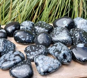 Shop Obsidian Stones & Crystals! Snowflake Obsidian Tumble Stone, You choose the size you like!! UK Seller. | Natural genuine stones & crystals in various shapes & sizes. Buy raw cut, tumbled, or polished gemstones for making jewelry or crystal healing energy vibration raising reiki stones. #crystals #gemstones #crystalhealing #crystalsandgemstones #energyhealing #affiliate #ad