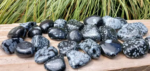 Snowflake Obsidian Tumble Stone, Snowflake Obsidian Crystal, Crystal Gift, Tumbled Snowflake Obsidian,  You Choose The Size You Like!!