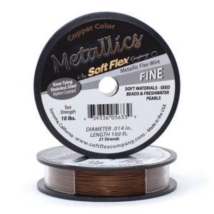 Shop Beading Wire! Soft Flex Copper Color Fine Size Beading Wire, 100 Foot Spool For Jewelry Making | Shop jewelry making and beading supplies, tools & findings for DIY jewelry making and crafts. #jewelrymaking #diyjewelry #jewelrycrafts #jewelrysupplies #beading #affiliate #ad