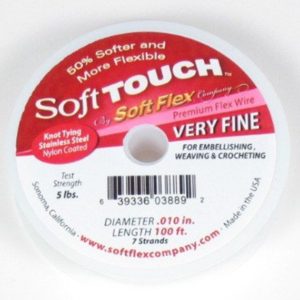 Shop Beading Wire! SoftTouch Fine Original Stainless Steel Beading Wire 7 strand .010 inch 30ft, 100ft & 1000ft length – 1 spool | Shop jewelry making and beading supplies, tools & findings for DIY jewelry making and crafts. #jewelrymaking #diyjewelry #jewelrycrafts #jewelrysupplies #beading #affiliate #ad