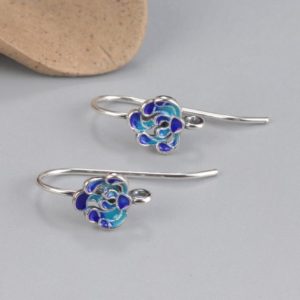 Shop Ear Wires & Posts for Making Earrings! Sterling Silver Daisy Flower Earring Hooks, s925 Silver Flower Ear Wire For Jewelry Making, Cloisonne Enamel Flower Earring Hooks with Loop | Shop jewelry making and beading supplies, tools & findings for DIY jewelry making and crafts. #jewelrymaking #diyjewelry #jewelrycrafts #jewelrysupplies #beading #affiliate #ad
