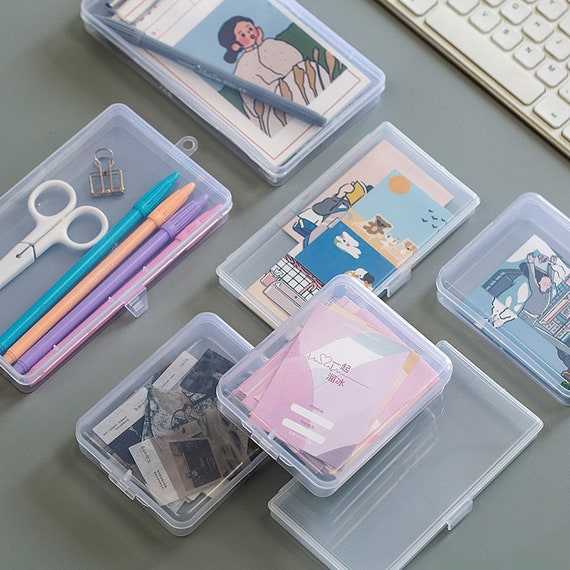 Sticker Storage Box, Desk Storage, Plastic Storage Box, Bead Container, Scrapbook Organizer, Stationery Storage, Planner Storage, Journal