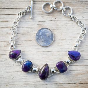 Shop Sugilite Bracelets! Sugilite and Richterite Bracelet – Purple and Rare Blue Sugilite bracelet Sterling Silver – Adjustable Sugilite & Richterite Bracelet Silver | Natural genuine Sugilite bracelets. Buy crystal jewelry, handmade handcrafted artisan jewelry for women.  Unique handmade gift ideas. #jewelry #beadedbracelets #beadedjewelry #gift #shopping #handmadejewelry #fashion #style #product #bracelets #affiliate #ad