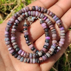 Shop Sugilite Necklaces! SUGILITE tumbled beads necklace – Gel sugilite – manganese sugilite tumbled beads – Rare find sugilite beads necklace | Natural genuine Sugilite necklaces. Buy crystal jewelry, handmade handcrafted artisan jewelry for women.  Unique handmade gift ideas. #jewelry #beadednecklaces #beadedjewelry #gift #shopping #handmadejewelry #fashion #style #product #necklaces #affiliate #ad