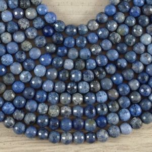 Shop Dumortierite Faceted Beads! Sunset Dumortierite Faceted Round 6mm 8mm | Natural genuine faceted Dumortierite beads for beading and jewelry making.  #jewelry #beads #beadedjewelry #diyjewelry #jewelrymaking #beadstore #beading #affiliate #ad