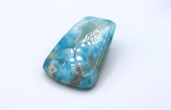 Unique Larimar Cabochon - Crystal Healing - Larimar Healing Properties - Larimar Palm Stone - Calming Stone -  Making Larimar Jewelry