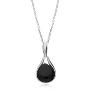 Shop Jet Pendants! Whitby Jet Elegant Drop Pendant | Natural genuine Jet pendants. Buy crystal jewelry, handmade handcrafted artisan jewelry for women.  Unique handmade gift ideas. #jewelry #beadedpendants #beadedjewelry #gift #shopping #handmadejewelry #fashion #style #product #pendants #affiliate #ad
