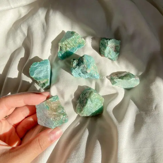 Wholesale Raw Amazonite Crystal, Rough Crystal Gemstone, Unpolished Natural Amazonite , Amazonite Raw Stone Chunk Bulk | 3cm-5cm