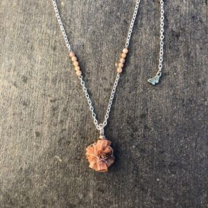 Wire-wrapped Aragonite Necklace | Natural genuine Aragonite necklaces. Buy crystal jewelry, handmade handcrafted artisan jewelry for women.  Unique handmade gift ideas. #jewelry #beadednecklaces #beadedjewelry #gift #shopping #handmadejewelry #fashion #style #product #necklaces #affiliate #ad